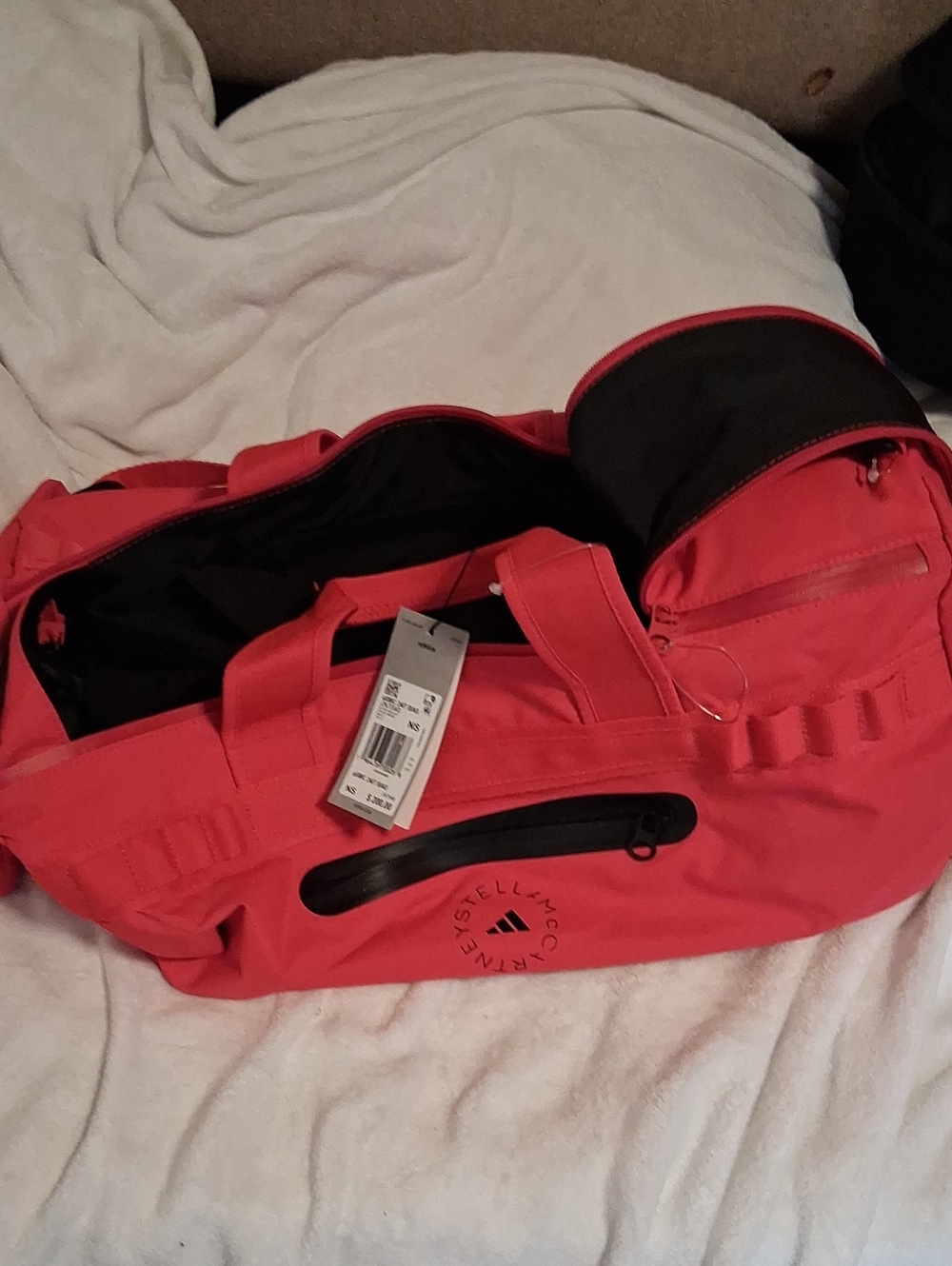Adidas by Stella McCartney Coral-Red Duffel Bag